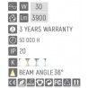 Spot LED 30W, 3420lm - 50 000H, directionabil pe sina trifazata, LED Market, D80-B, Corp Negru LED market Proiectoare montate...