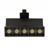Spot LED 10W, 1140lm - 50 000 ore, directionabil pe sina monofazata, LED Market, LM35-5BK, Corp negru LED market Proiectoare ...