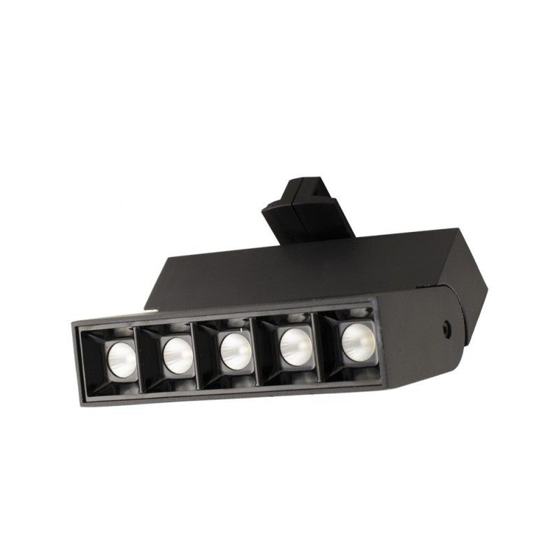 Spot LED 10W, 1140lm - 50 000 ore, directionabil pe sina monofazata, LED Market, LM35-5BK, Corp negru LED market Proiectoare ...