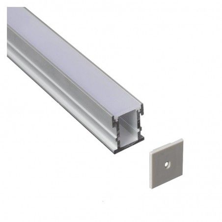 Profil de podea din aluminiu anodizat pentru benzi LED, LMC-2126, LED Market, Culoare gri, Lungime 2m LED market Profil de al...
