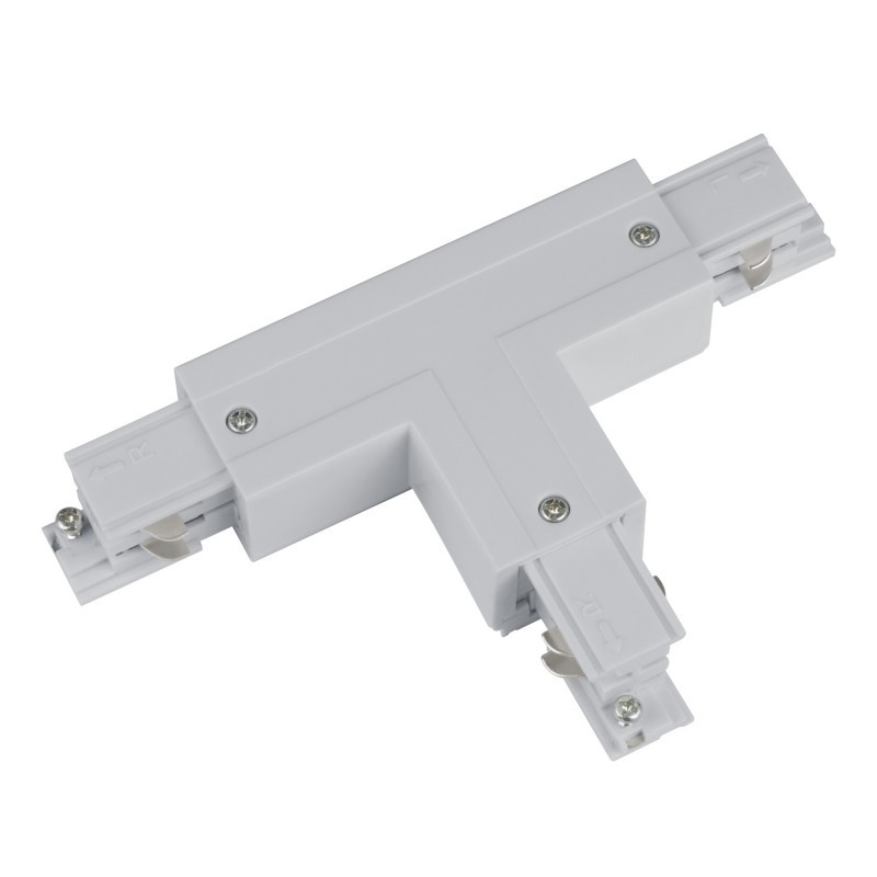 Track Line Conector 2x90° T Type 4wires WHITE H-04 LEFT LED market Accesorii pentru proiectoare montate pe sina