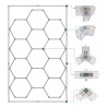 9W Lampa LED Hexagon modular extensibil 9W/ora, 945lm - 50 000 ore, T10 Detailing, LED Market  Hexagon