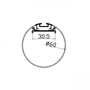 Linear Round LED LMX-60,20W, 4000K, 24VDC LED market Catalog