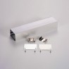 Profil suspendat din aluminiu anodizat LED, LMX-5035-M, LED Market, Culoare gri, Lungime 3m LED market